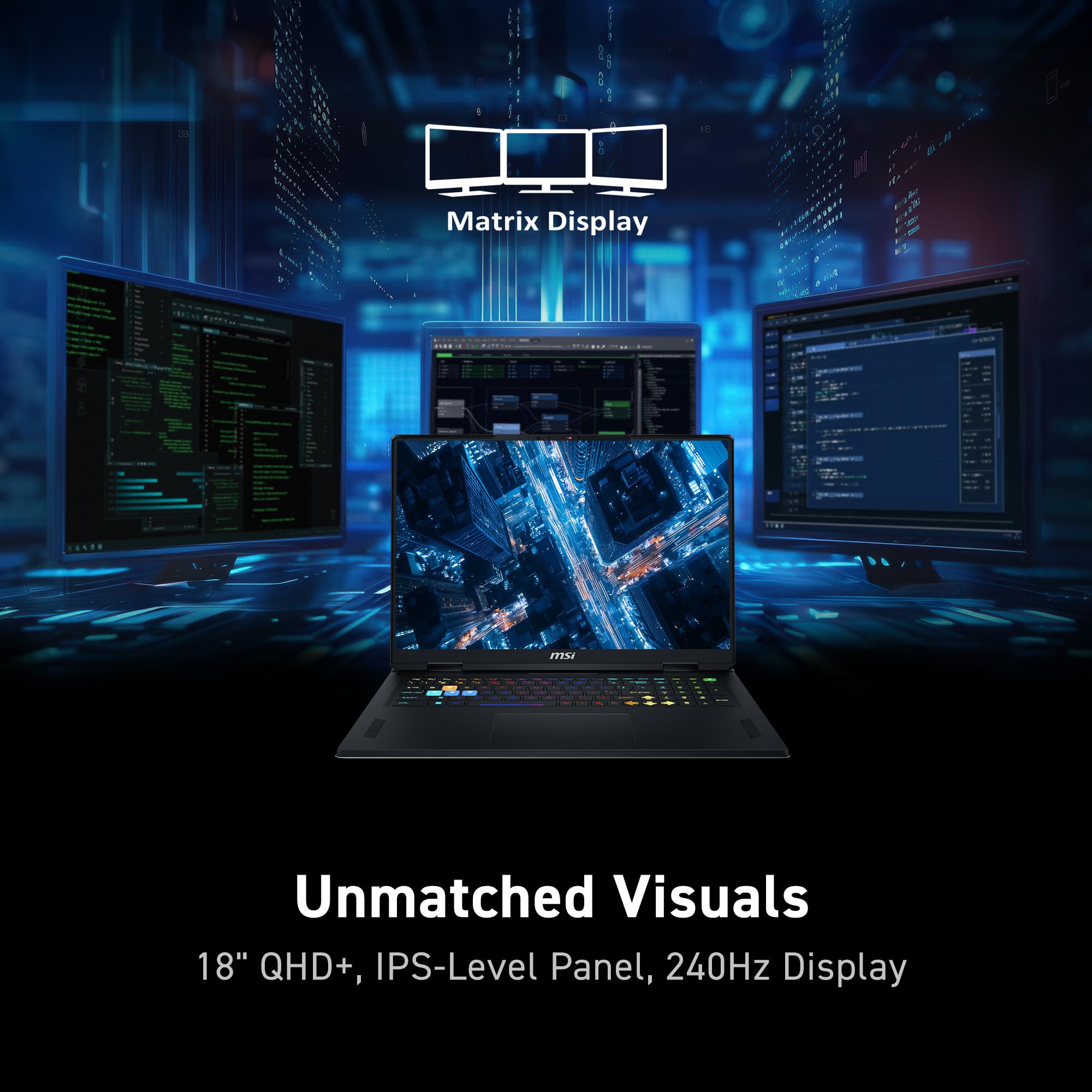 MSI Vector A18 HX 18” 240Hz QHD+ Gaming Laptop: AMD Ryzen 9-9955HX, NVIDIA Geforce RTX 5080, 32GB DDR5, 1TB NVMe SSD, Type C, Wi-Fi 7, Win 11 Home: Cosmo Gray A9WIG-065US - Image 5